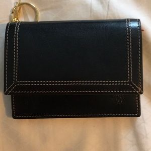 Tusk Indexer Card Case Black Leather NWT